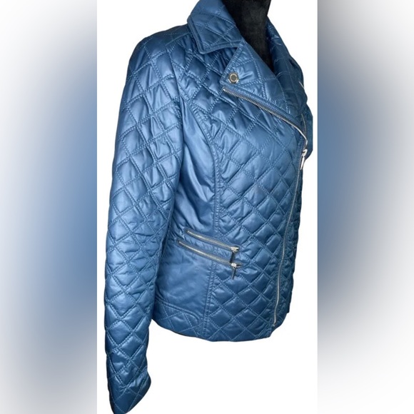 Laundry by Shelli Segal , Sapphire Blue, Quilted, Puffer Jacket: Size Small - Picture 3 of 10